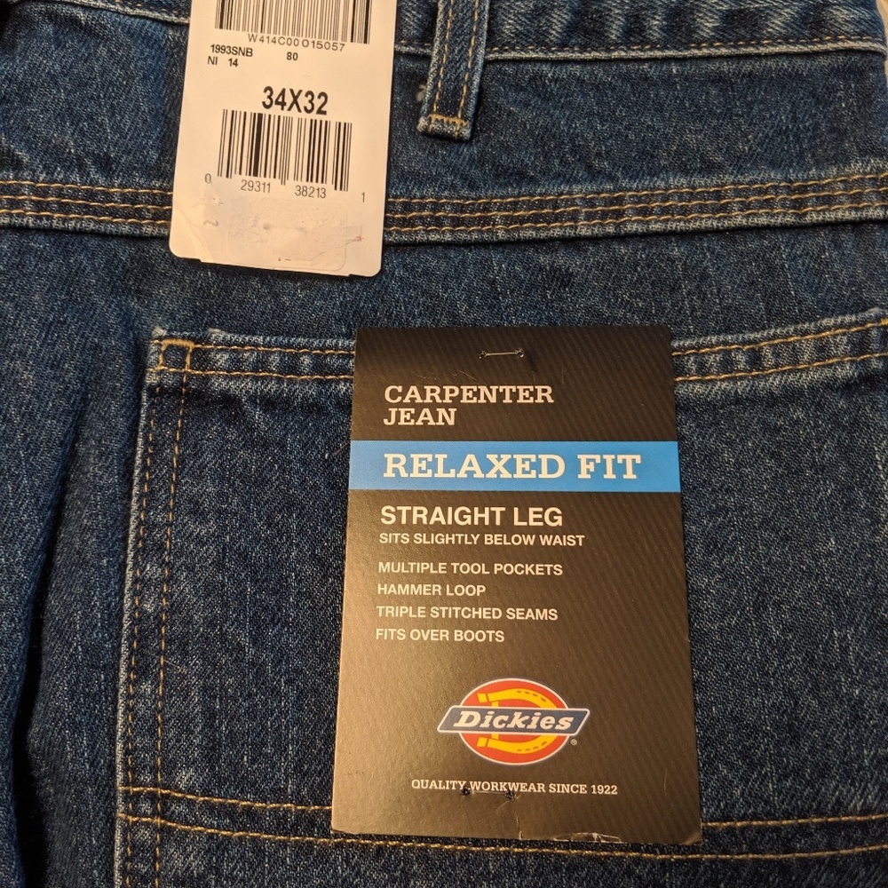 Men's relaxed fit carpenter jeans 34w x 32l
